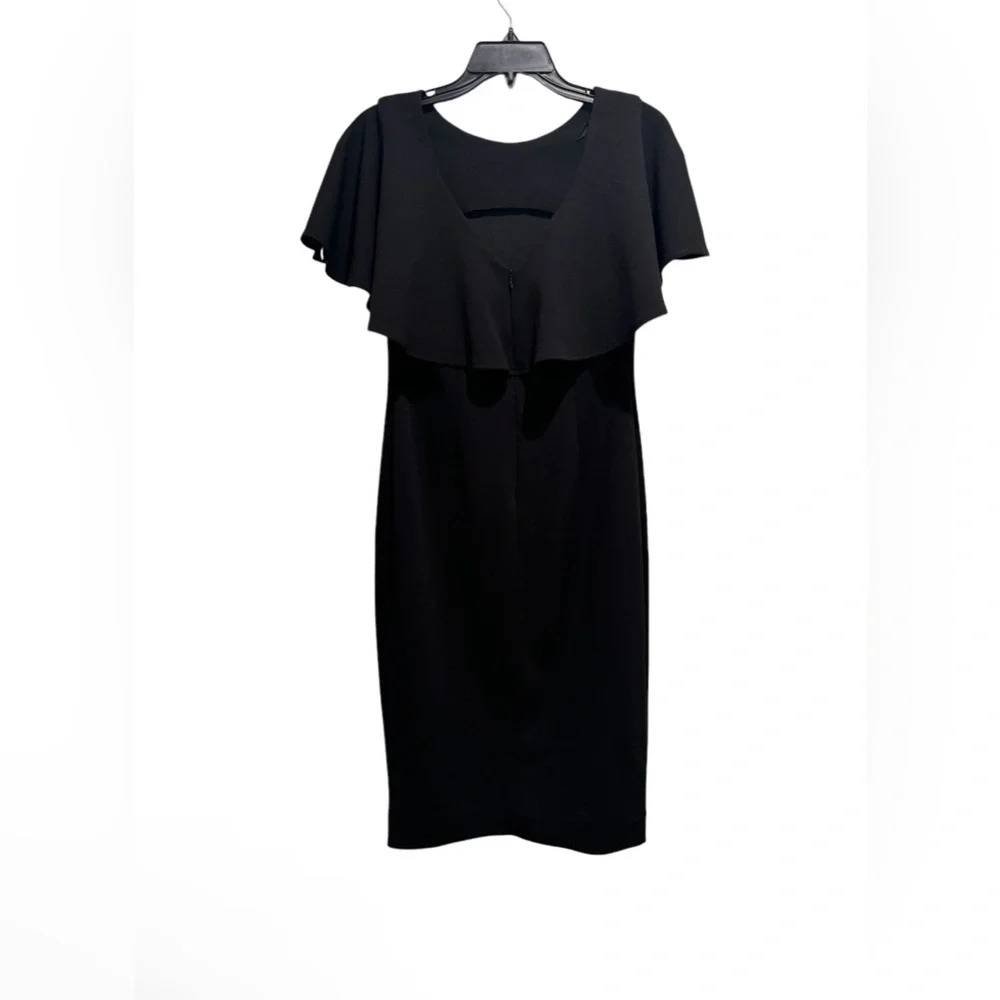 Calvin Klein Solid Flutter Sleeve V-Back Cape She… - image 7